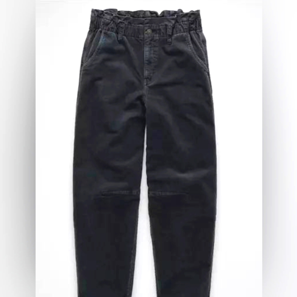 FOREVER 21 Women's Black Denim Paperbag Jeans